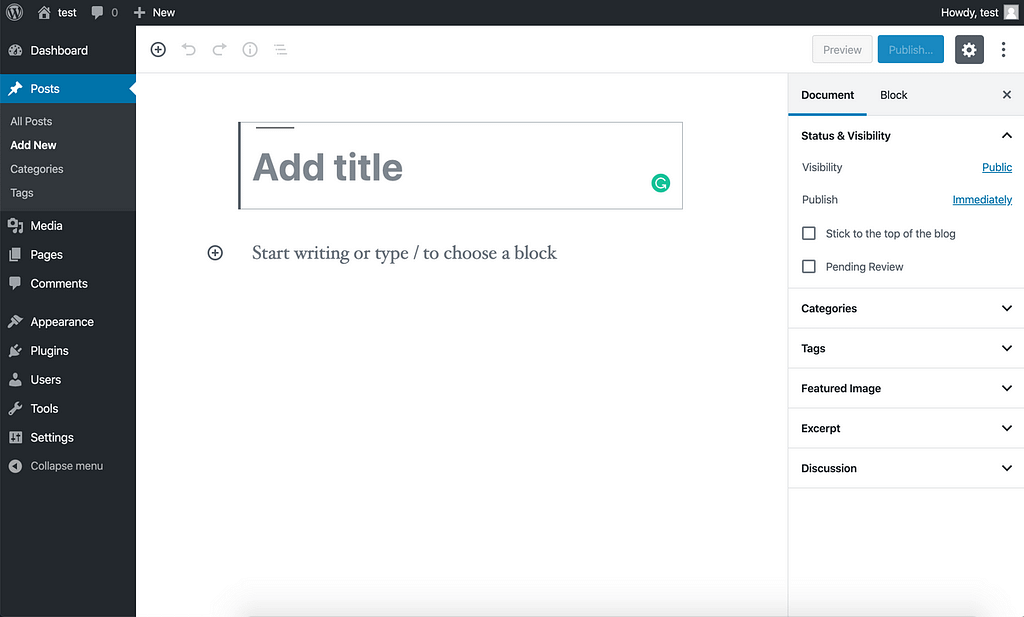 Content management systeem WordPress nieuwe blogpost toevoegen